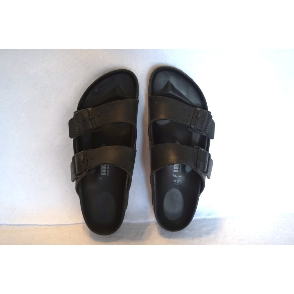 Birkenstock Arizona EVA Black Sandals Mens 7 Womens 9 Narrow Fit Slides 40 L9 M7 - Picture 5 of 6